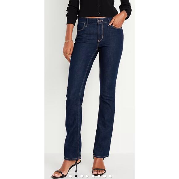 Old navy Denim - Old Navy Mid-Rise Wow Bootcut Dark Wash Blue Jeans, size 10 Tall